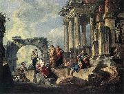 Apostle Paul Preaching on the Ruins af PANNINI, Giovanni Paolo